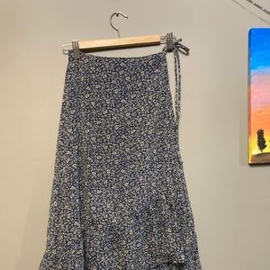 Floral long flowy wrap skirt. BNWT.